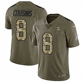 Nike Vikings 8 Kirk Cousins Olive Camo Salute To Service Limited Jersey Dzhi,baseball caps,new era cap wholesale,wholesale hats
